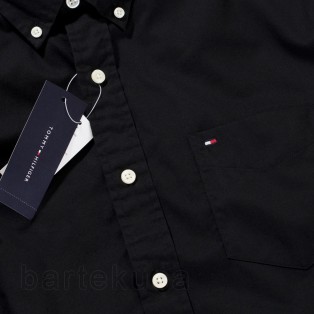 Tommy Hilfiger Czarna Koszula Meska - Oxford Shirt